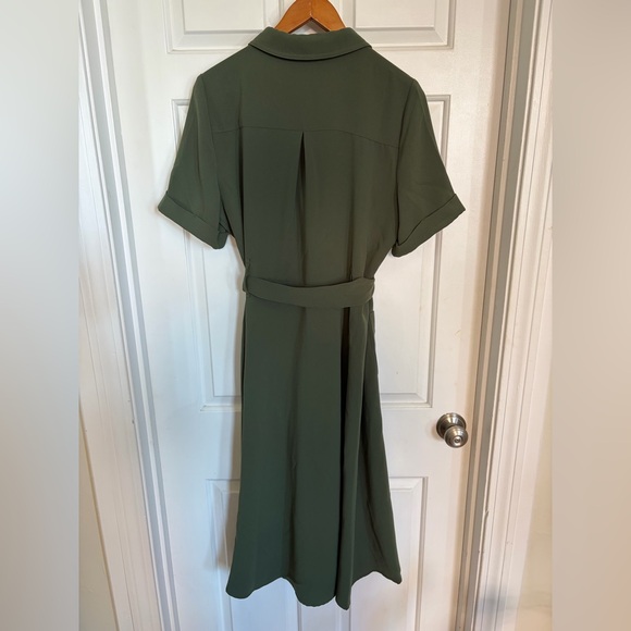 Sezane Raquel dress olive green size 10 - Picture 6 of 11